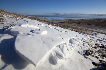 ice hummocks on lake Baikal