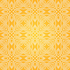 Seamless abstract yellow pattern with lines. Vector illustration