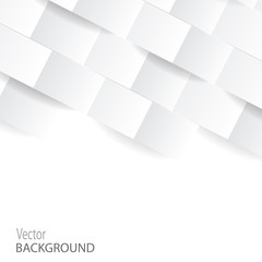 White geometric modern background. Perspective texture for cover design, website background, advertising. Vector