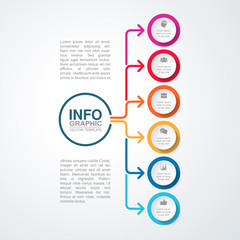 Vector infographic template for diagram, graph, presentation, chart, business concept with 6 options.