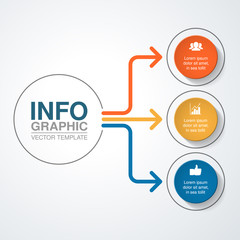 Vector infographic template for diagram, graph, presentation, chart, business concept with 3 options.