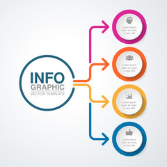 Vector infographic template for diagram, graph, presentation, chart, business concept with 4 options.