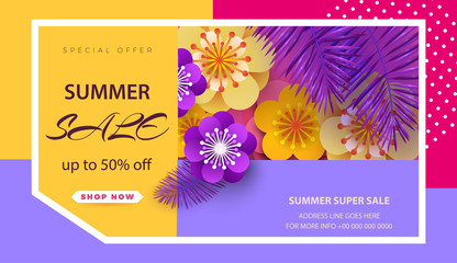 Summer sale background layout for banners,Wallpaper,flyers, invitation, posters, brochure, voucher discount.Vector illustration template.