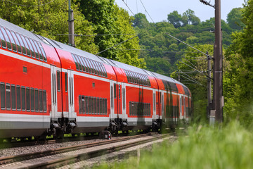 passenger train in the countryside