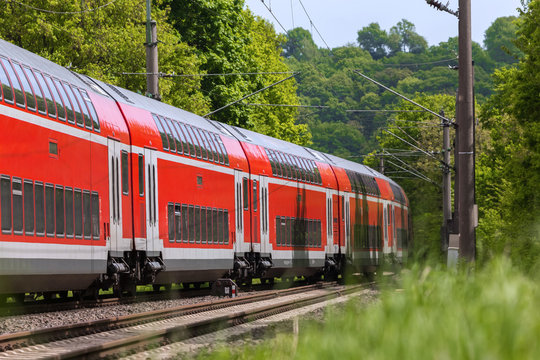 Passenger Train In The Countryside