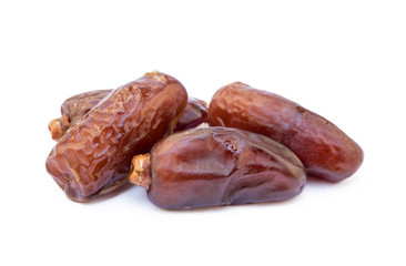 Dried sweet dates isolated on a white background 