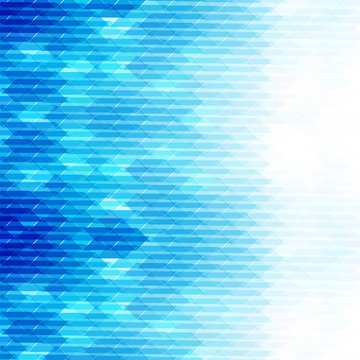 Abstract blue triangle shapes, vector background.