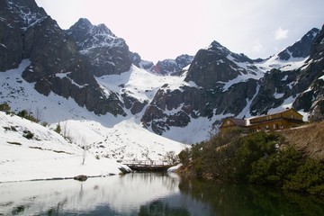 Obraz premium Green lake in High Tatras National park, Slovakia