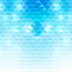 Obraz premium Abstract blue triangle shapes, vector background.