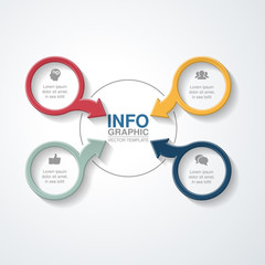 Vector infographic template for diagram, graph, presentation, chart, business concept with 4 options.