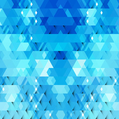 Abstract blue triangle shapes, vector background.