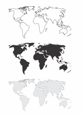World maps illustration