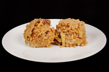 Millets with fruits on a black