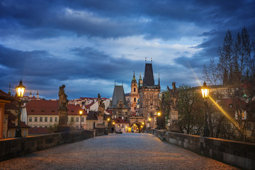 Fototapeta na wymiar Panoramic view to Prague Czech Republic 