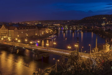 Fototapeta na wymiar Panoramic view to Prague Czech Republic 