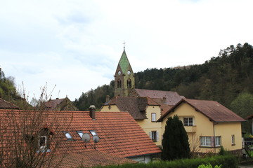 Verk&uuml;ndigungskirche,, Kirche in Eschbourgh im stadtteil Graufthal im Elsass Frankreich