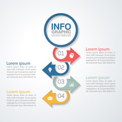 Vector infographic template for diagram, graph, presentation, chart, business concept with 4 options.