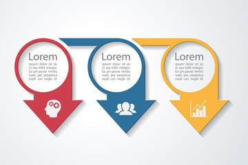 Vector infographic template for diagram, graph, presentation, chart, business concept with 3 options.