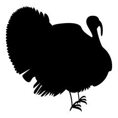 Turkey icon black color illustration flat style simple image