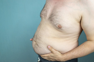 a man with a big belly