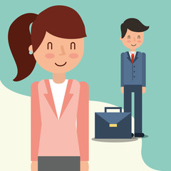 business people group avatars characters vector illustration