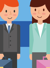 Fototapeta premium business people group avatars characters vector illustration