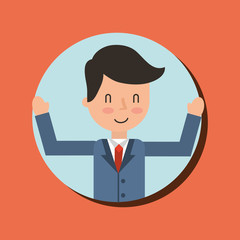 business man male avatar characters vector illustration