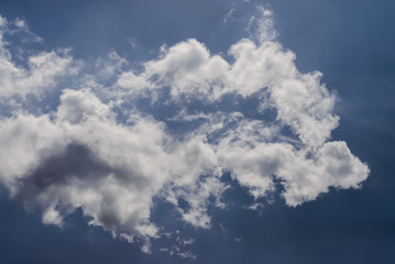 Beautiful cirrus clouds against the blue sky