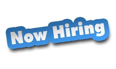now hiring concept 3d illustration isolated
