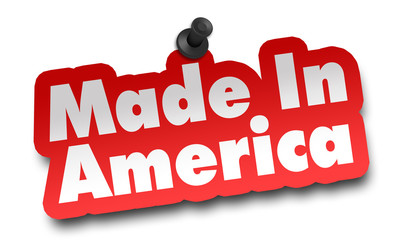 made in america concept 3d illustration isolated