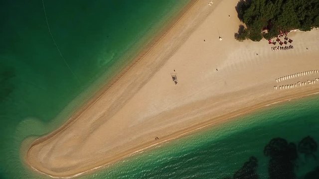 Aerial view of golden cape in Croatia