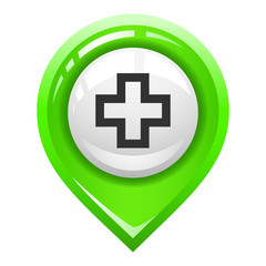 Obraz premium Brighted map marker