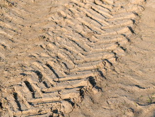 Sand Hintergrund Traktorspur