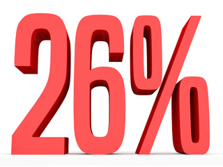 Twenty six percent off. Discount 26 %.