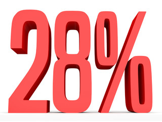 Twenty eight percent off. Discount 28 %.