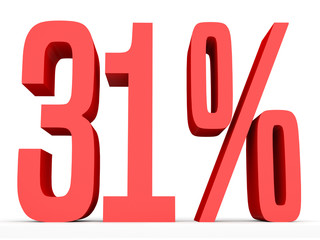 Thirty one percent off. Discount 31 %.