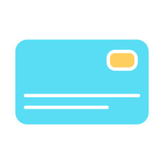 Credit Card Icon. Vector Simple Minimal 96x96 Pictogram
