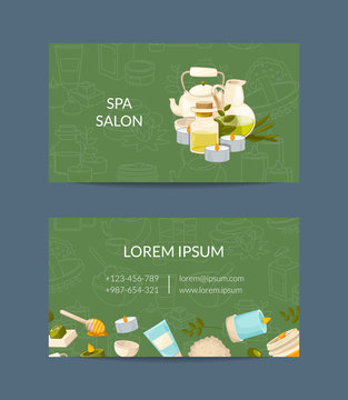 Vector Business Card Template For Beauty And Spa Or Massage Salon