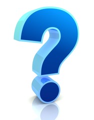 question mark 3d illustration isolated