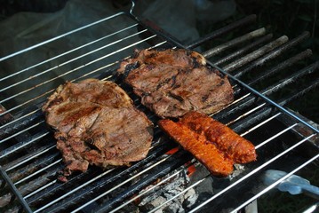 Carne asada al carbón