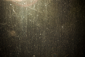 Sunlight goes throught dirty window