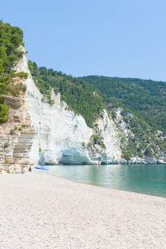Vignanotica, Apulia - Famous gravel beach in Apulia, Italy
