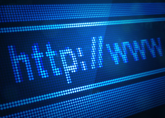 www digital screen 3d illustration