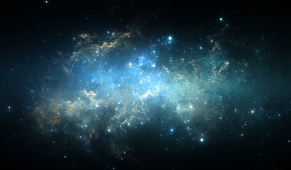 Fototapeta na wymiar Space background with planetary nebula and stars