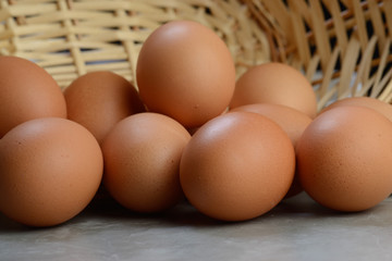 Brown Eggs in a basket