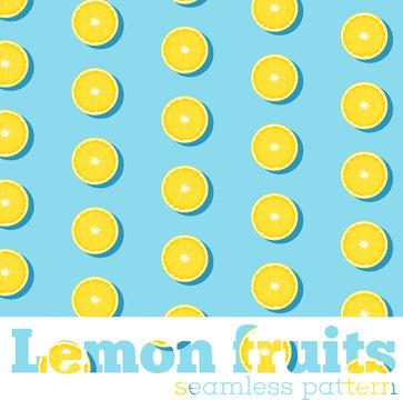 Seamless pattern with fresh lemons © dima_oris