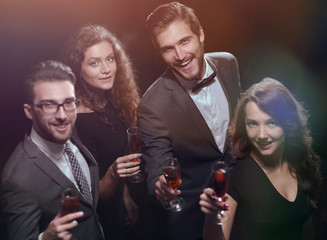 closeup.best friends with a glass of wine.