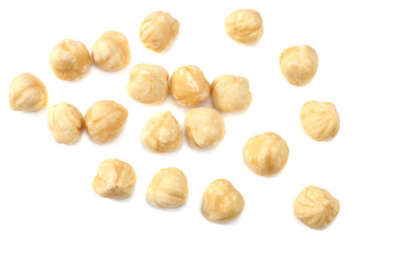 hazelnuts isolated on a white background. macro