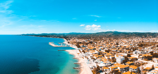 panoramic overview of siviri at greece
