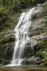 Fototapeta na wymiar Rio De Janeiro Brazil Waterfall in Tijuca Forest